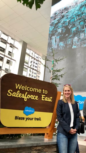 Temre Green meets with leaders at Salesforce Headquarters in San Francisco, California